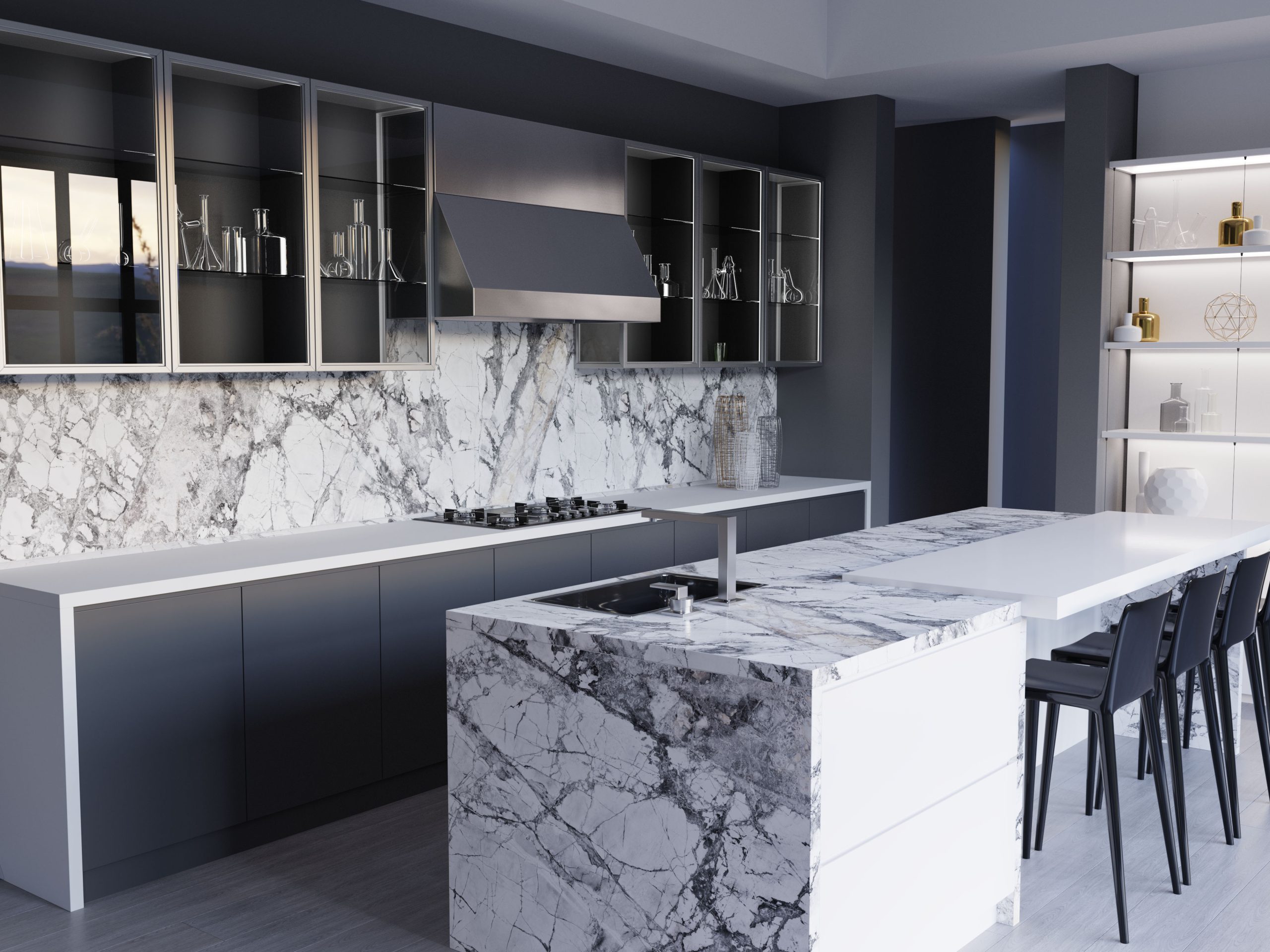 8055/Бразилиан Марбл Столешница 4200*600*40 SLOTEX/Elga3