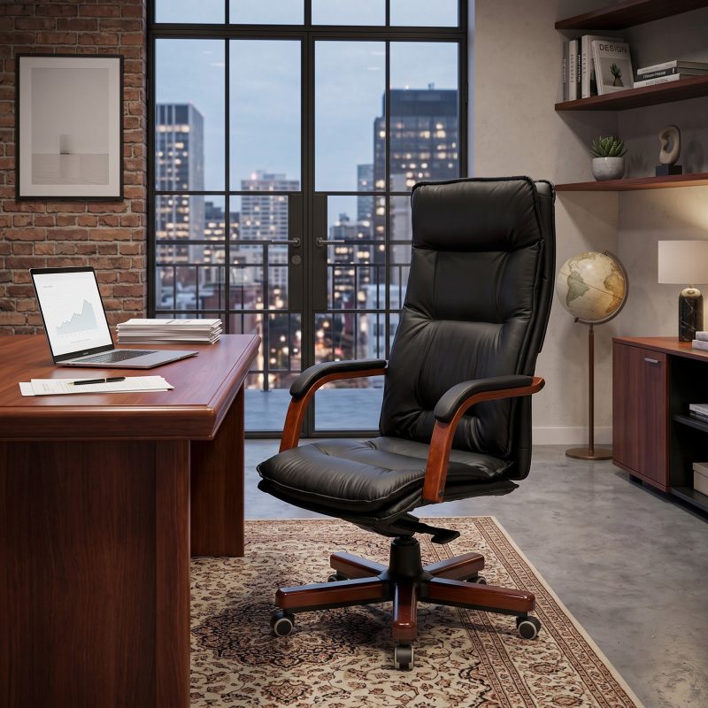 Кресло руководителя Бюрократ T-9927 WALNUT