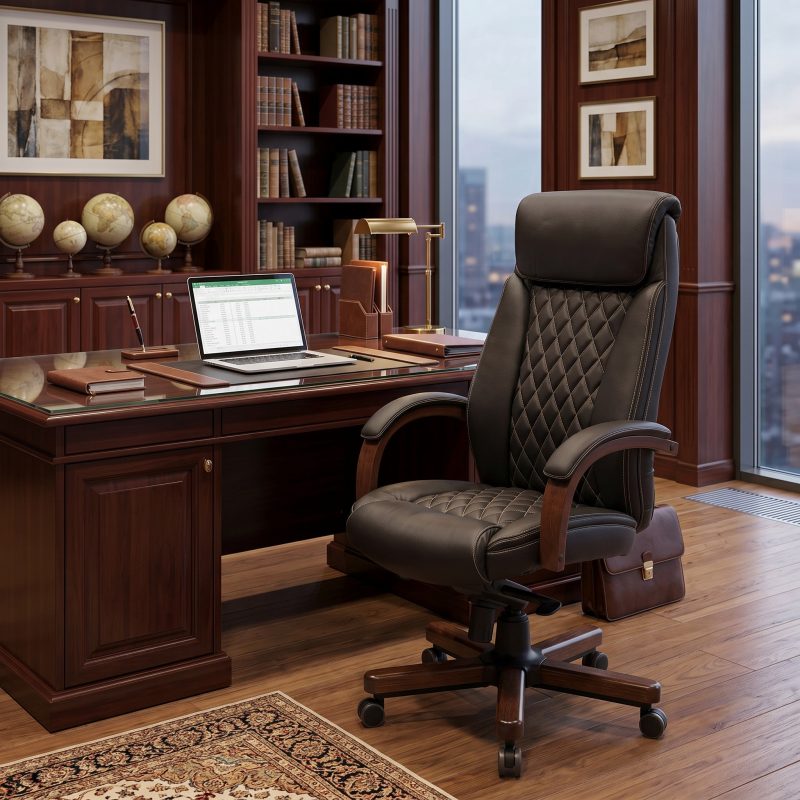 Кресло руководителя Бюрократ T-9924WALNUT