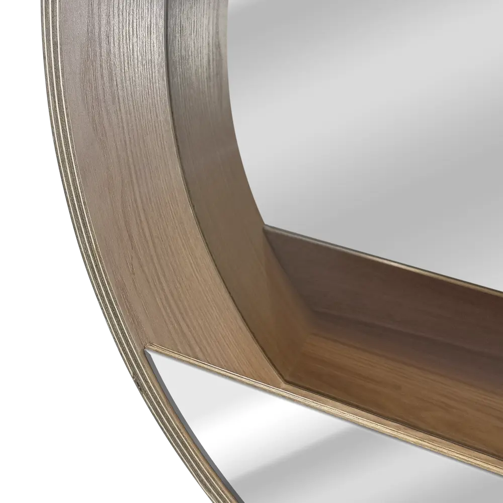 Зеркало декоративное "INSPIRE Nordik Tableto Oak" круглое D56