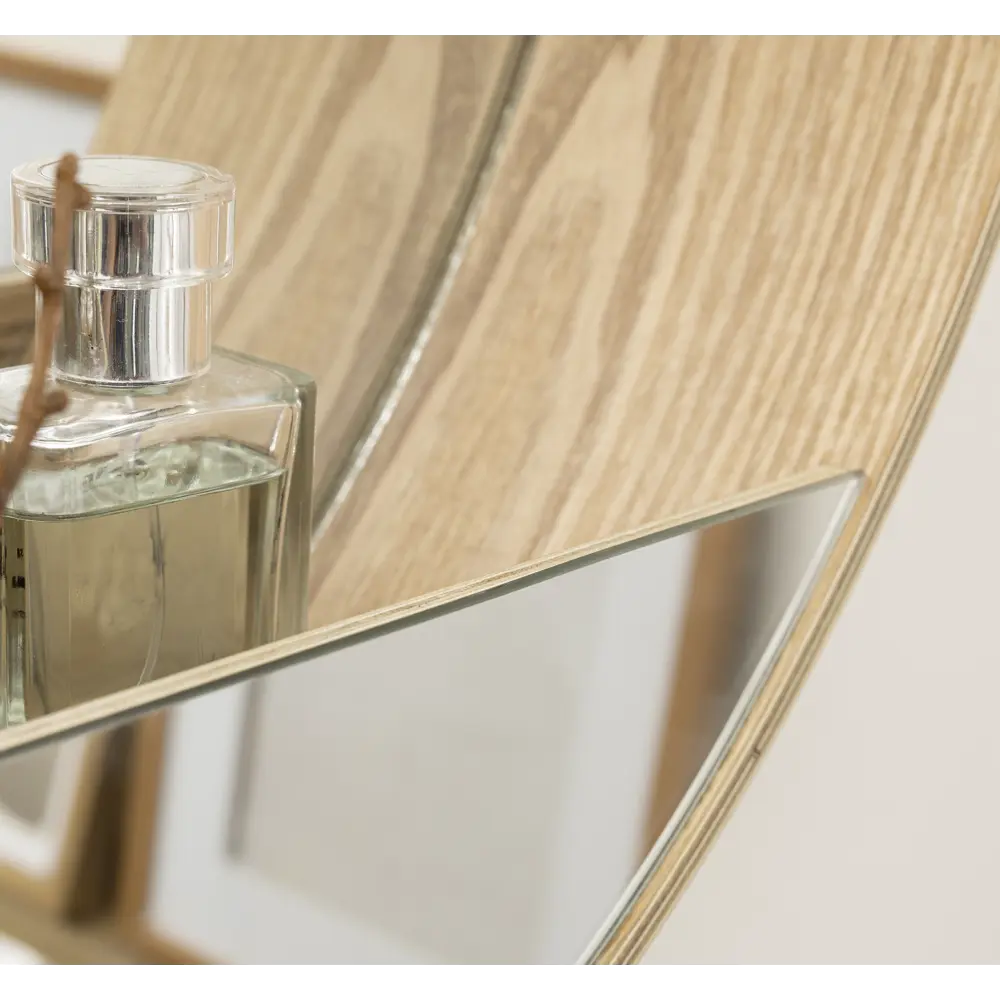 Зеркало декоративное "INSPIRE Nordik Tableto Oak" круглое D56